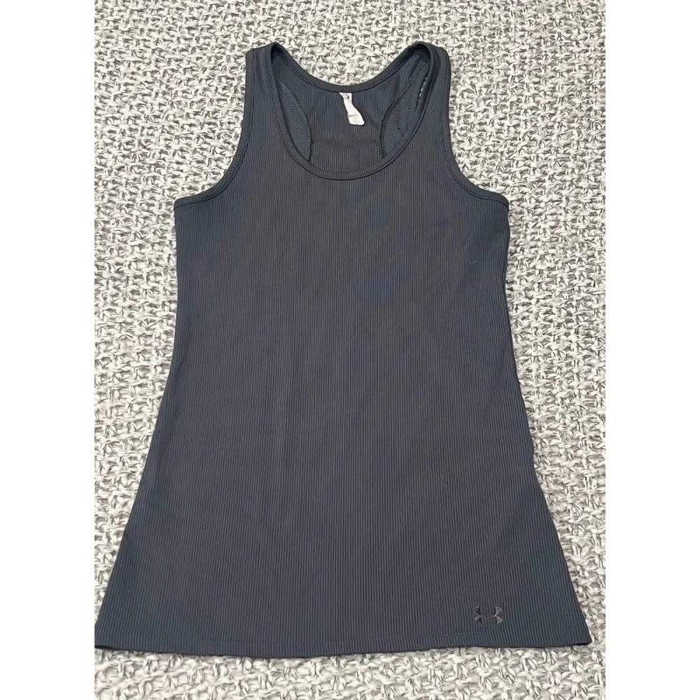 Under Armour HeatGear Women’s Ribbed Racerback Tank Top Black Size Small